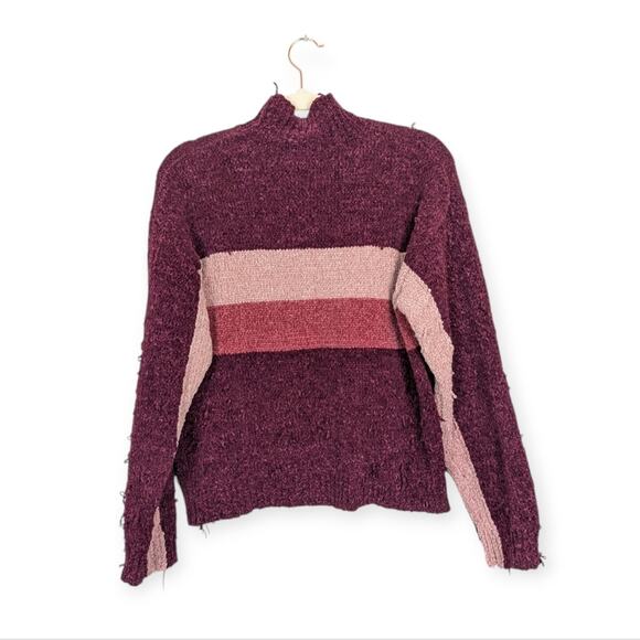 Lovers + Friends Pink Colorblock Chenille Knit Raye Sweater - Picture 2 of 8